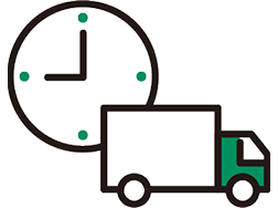 トラックと時計のイラスト